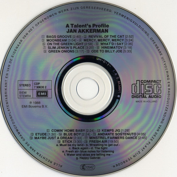 Jan Akkerman : A Talent's Profile (CD, Comp)