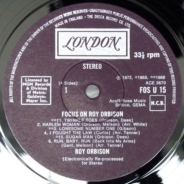 Roy Orbison : Focus On Roy Orbison (2xLP, Comp, Mono, Gat)