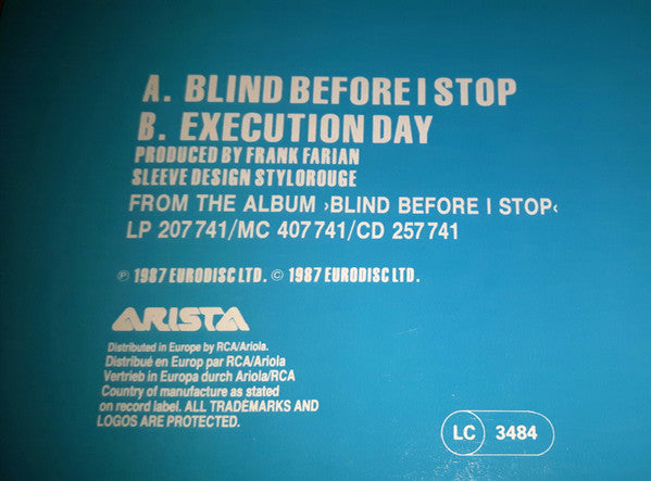 Meat Loaf : Blind Before I Stop (12", Maxi)