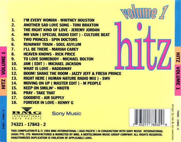 Various : Hitz Volume 1 (CD, Comp)