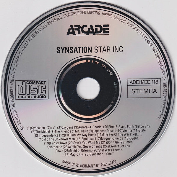 Star Inc. : Synsation (CD, Album)