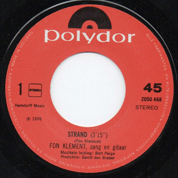 Fon Klement : Strand (7", Single)