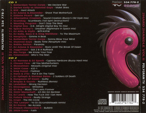 Various : 2 Hard 2 Handle Volume II (2xCD, Comp)