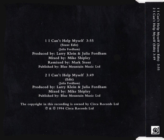 Julia Fordham : I Can't Help Myself (CD, Promo)