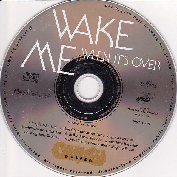 Candy Dulfer : Wake Me When It's Over (CD, Maxi)