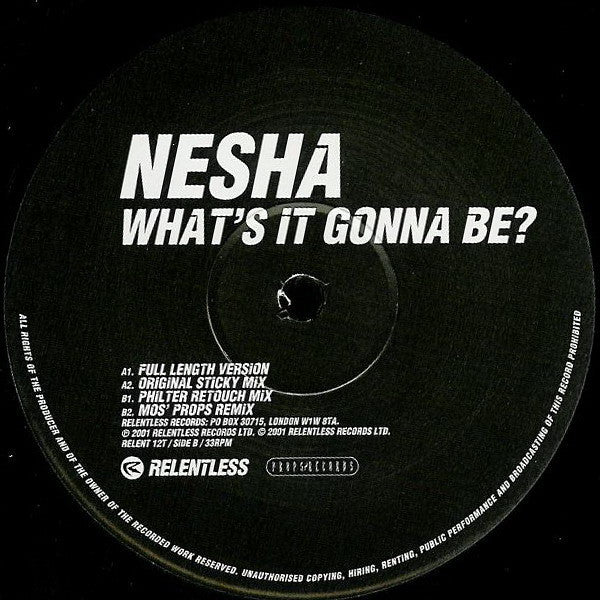 Nesha : What's It Gonna Be? (12")