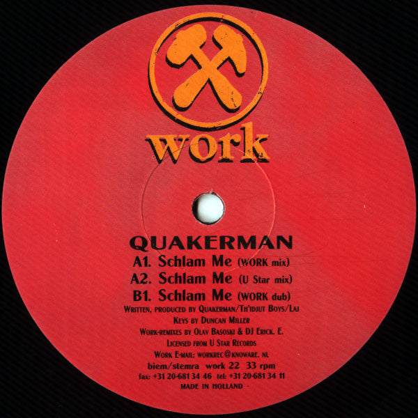 Quakerman : Schlam Me (12")