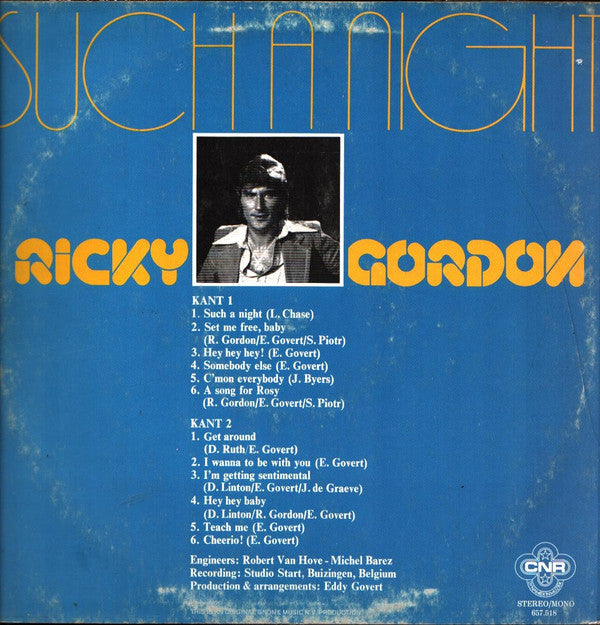 Ricky Gordon : Such A Night (LP, Album)