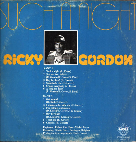 Ricky Gordon : Such A Night (LP, Album)
