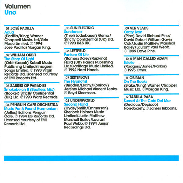 Various : Café Del Mar Ibiza (Volumen Uno Y Dos) (2xCD, Comp, RE)
