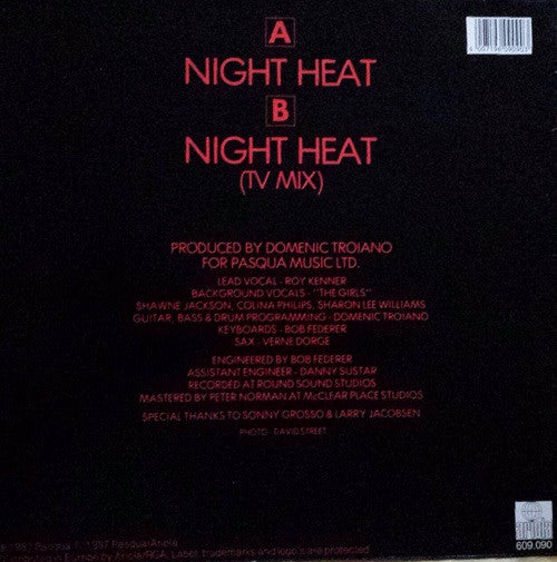 Domenic Troiano : Night Heat / Thema Uit De T.V. Serie - In Het Holst Van De Nacht (12", Maxi)