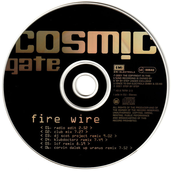 Cosmic Gate : Fire Wire (CD, Maxi)