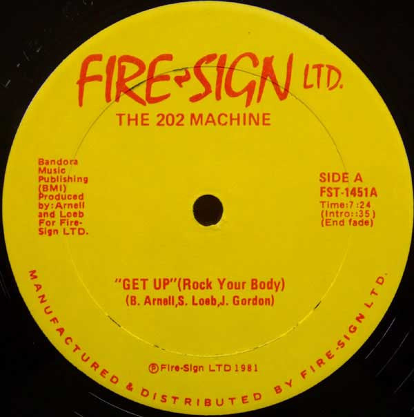 The 202 Machine : Get Up (Rock Your Body) (12")
