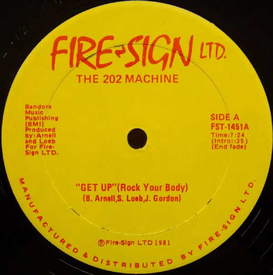 The 202 Machine : Get Up (Rock Your Body) (12")