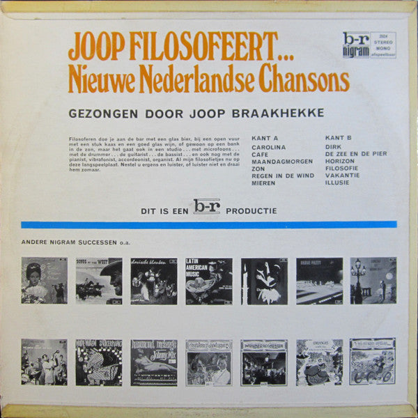 Joop Braakhekke : Joop Filosofeert...  Nieuwe Nederlandse Chansons (LP)