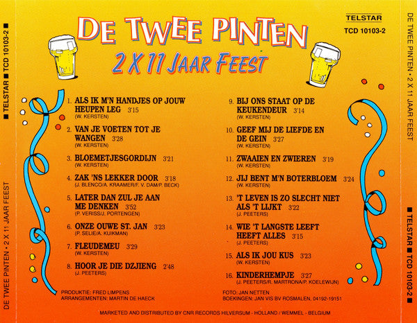 De Twee Pinten : 2 x 11 Jaar Feest (CD, Comp)