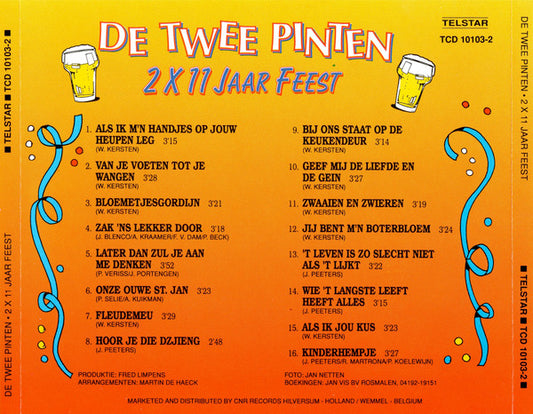 De Twee Pinten : 2 x 11 Jaar Feest (CD, Comp)