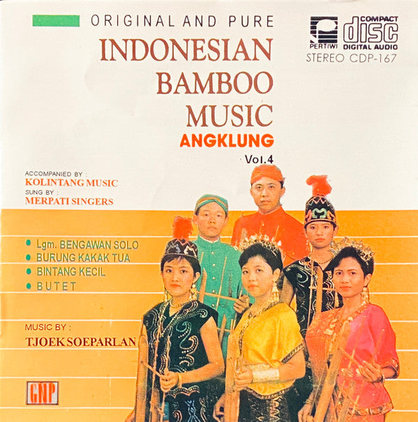 Merpati Singers, Kolintang Music : Original And Pure Indonesian Bamboo Music (CD, Album)