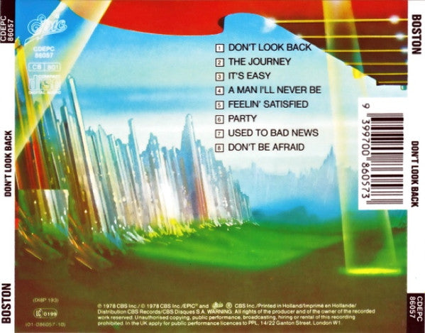 Boston : Don't Look Back (CD, Album, RE)
