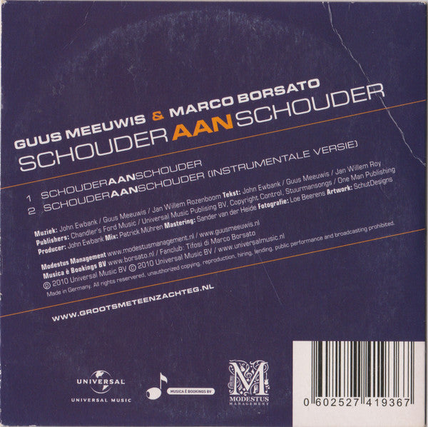 Guus Meeuwis & Marco Borsato : Schouder Aan Schouder (CD, Single)