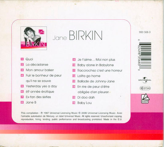 Jane Birkin : Talents (CD, Comp)