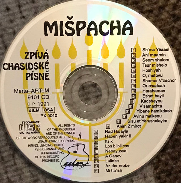 Mišpacha : Mišpacha Zpíva Chasidské A Židovské Lidové Písnê (CD, Album)