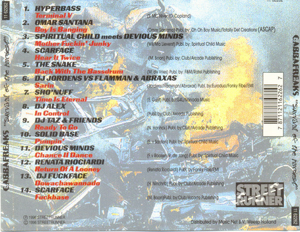 Various : Gabbafreaks (Survival Of The Hardest) (CD, Comp)
