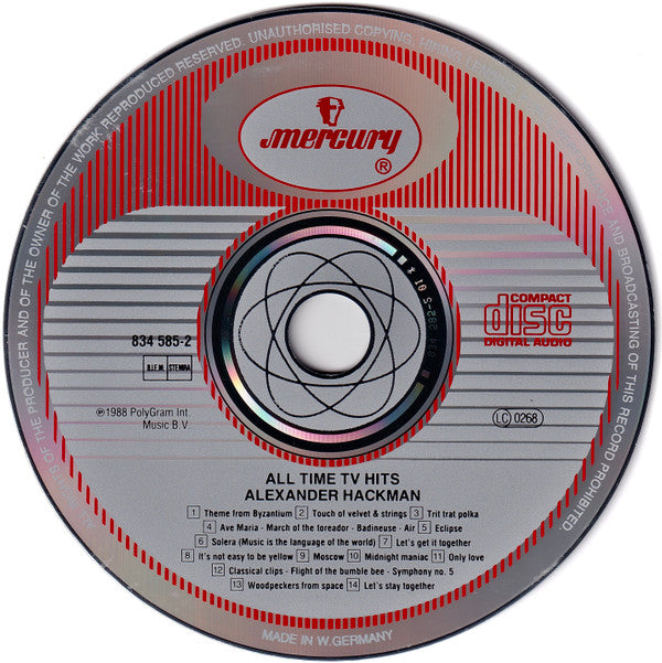 Alexander Hackman : All Time TV Hits (CD)