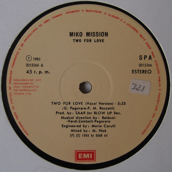 Miko Mission : Two For Love (12")