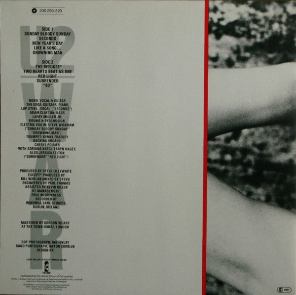 U2 : War (LP, Album, Gat)