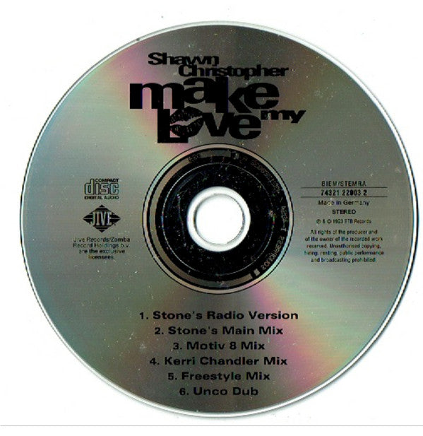 Shawn Christopher : Make My Love (CD, Maxi)
