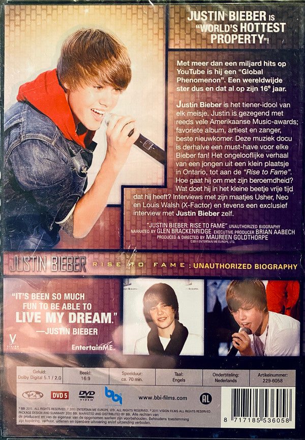 Justin Bieber : Rise To Fame (DVD-V, PAL)