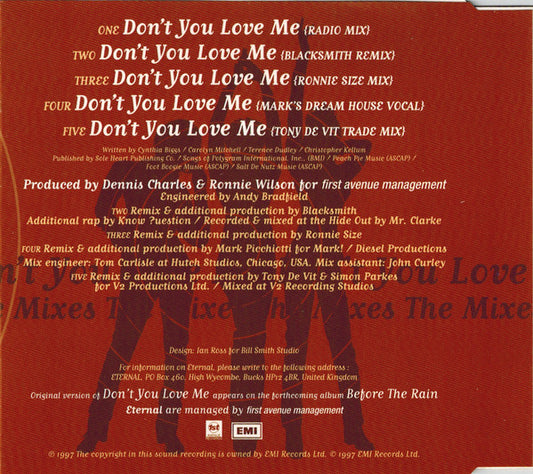 Eternal (2) : Don't You Love Me (The Mixes) (CD, Maxi)
