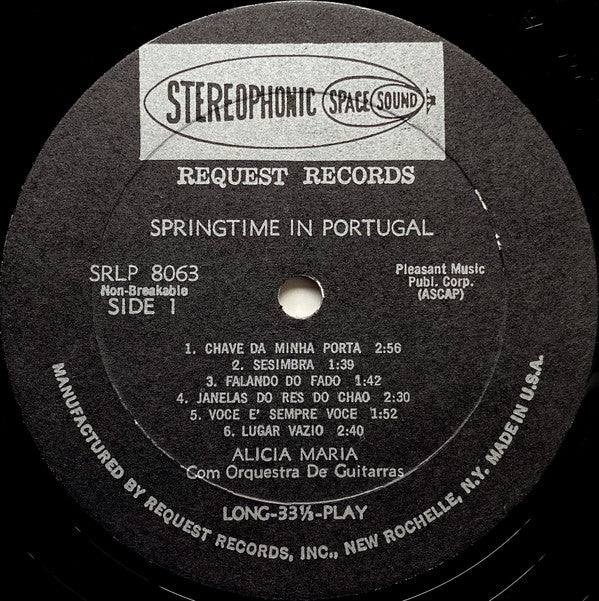 Alice Maria : Primavera em Portugal (Springtime In Portugal) (LP, Album)