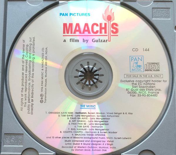 Vishal Bhardwaj, Gulzar : Maachis (CD)