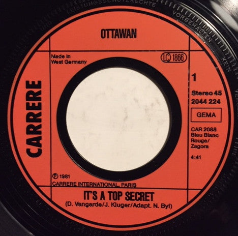 Ottawan : It's A Top Secret (7")
