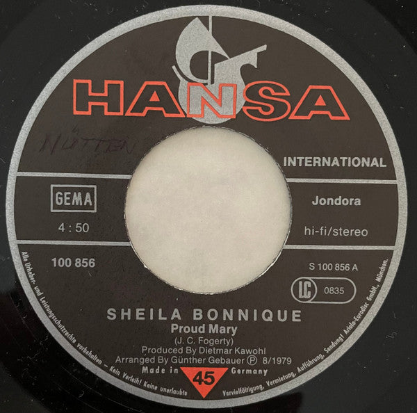 Sheila Bonnique : Proud Mary (7", Single)