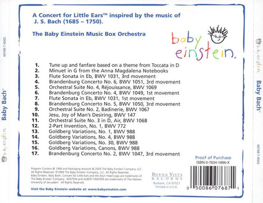 The Baby Einstein Music Box Orchestra : Baby Bach (CD, Comp)