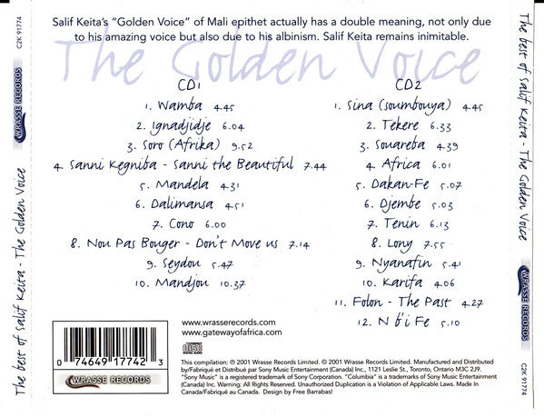 Salif Keita : The Best Of Salif Keita - The Golden Voice (2xCD, Comp)