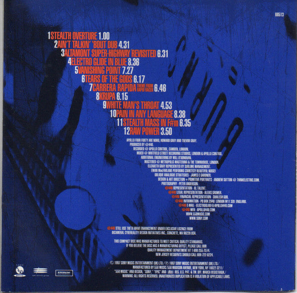 Apollo 440 : Electro Glide In Blue (CD, Album)