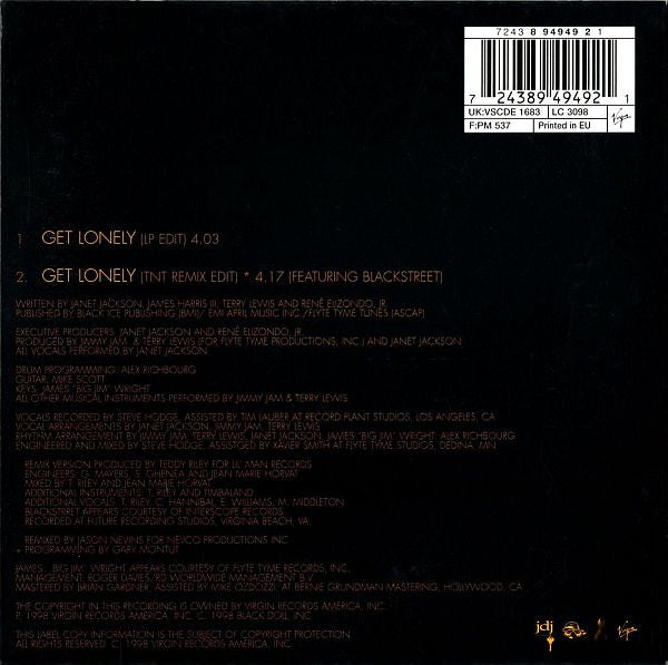 Janet Jackson : I Get Lonely (CD, Single)