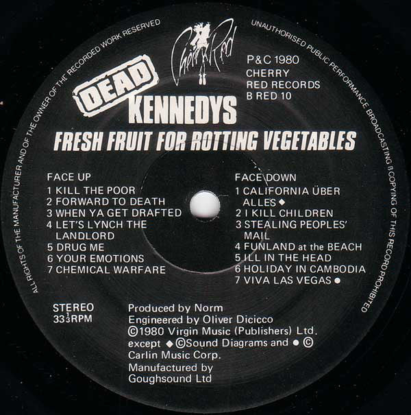 Dead Kennedys : Fresh Fruit For Rotting Vegetables (LP, Album, RE)
