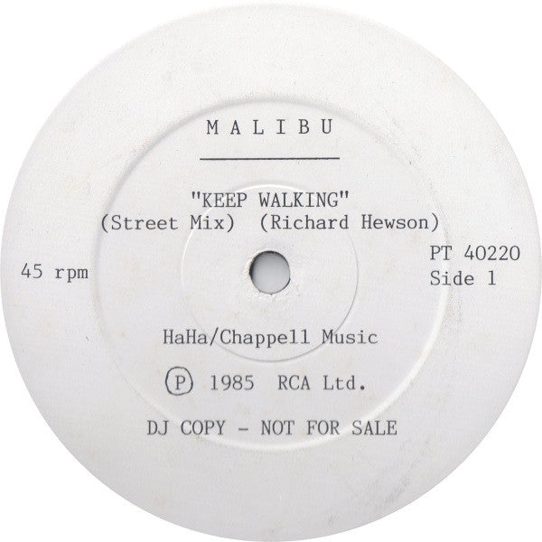Malibu (8) : Keep Walking (12", Promo)