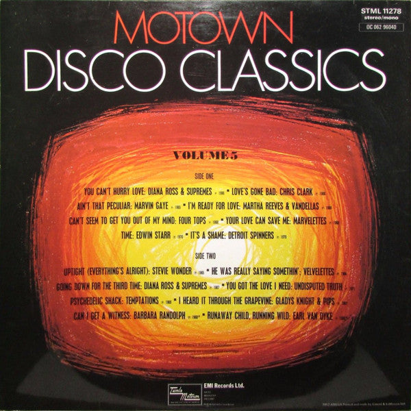 Various : Motown Disco Classics Vol. 5 (LP, Comp, Mixed)