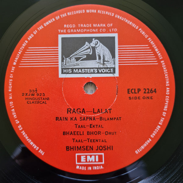 Bhimsen Joshi : Raga Lalit • Raga Shudh-Kalyan (LP)