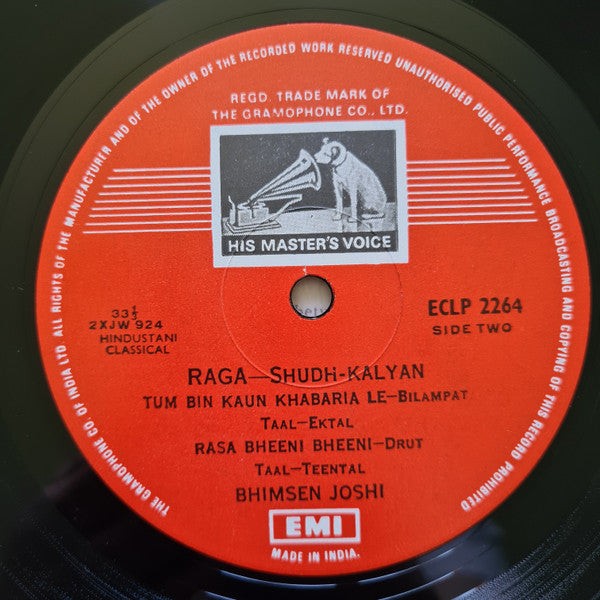Bhimsen Joshi : Raga Lalit • Raga Shudh-Kalyan (LP)