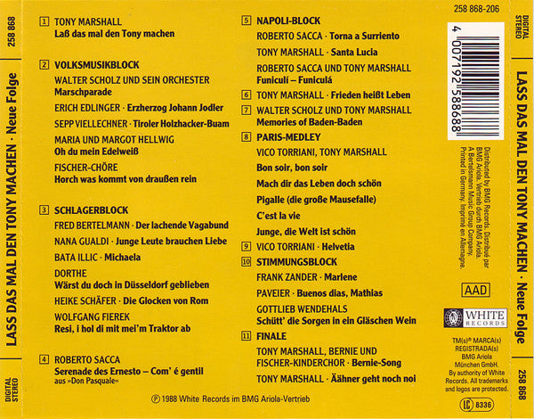 Various : Laß Das Mal Den Tony Machen • Neue Folge (CD, Comp)