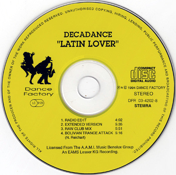 Decadance : Latin Lover (CD, Maxi)