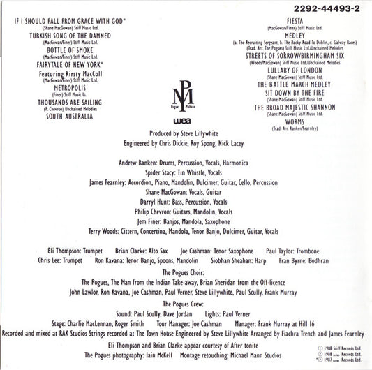 The Pogues : If I Should Fall From Grace With God (CD, Album, RE)