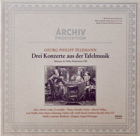 Georg Philipp Telemann : Drei Konzerte Aus Der Tafelmusik (LP)